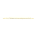 thumbnail image 3 of JewelStop 925 Yellow Plated Sterling Silver 9.2 mm Comfort Pave Curb White Chain Necklace with Lobster Clasp - 24", 3 of 7