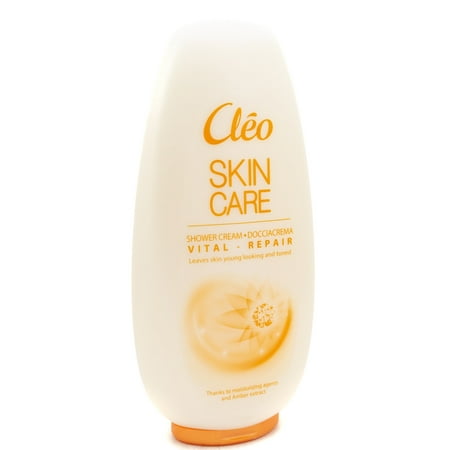 Cleo Skin Care SHOWER CREAM Vital – Repair Leaves Skin Young Looking and Toned 8.45 fl oz