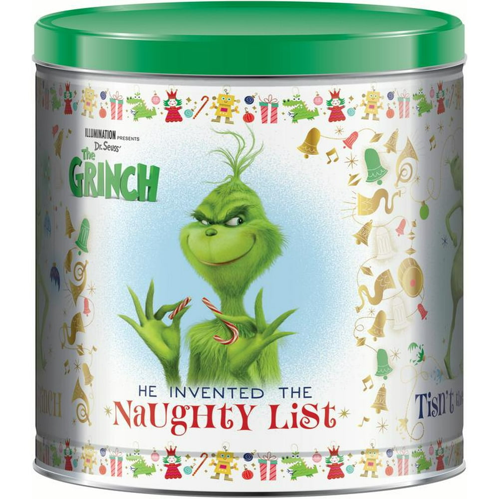 The Grinch Assorted Flavors Popcorn Tin, 24 Oz.