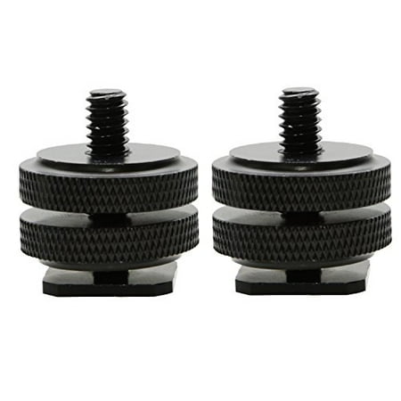 Foto&Tech 2 Pieces ALL METAL Universal Shoe to 3/8-16 Threaded Adapter
