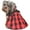 Buffalo Checkered Dress, variant on Parisian Pet Dog Dress - Red Checkered Dog Christmas Outfit - Stylish Dog Wedding Clothes - lightweight Formal Party Puppy Dress - Summer Dog Dresses for Small Dogs Girl - All Sizes Available - S