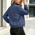 thumbnail image 6 of LUVDA Womens Lightweight Jacket Full Zip Stand Collar Long Sleeve Casual Windbreaker with Zipper Pockets for Travel & Hiking, 6 of 7