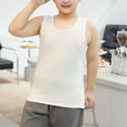 thumbnail image 4 of Taqqpue Boy's Tank Tops Youth Cotton Oversized Loose Crew Neck Sleeveless T Shirts Summer Sports Tees Daily Playwear Tshirt Tops 7-18 Years, 4 of 9