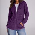 thumbnail image 6 of Sweaters for Women Long Sleeve Knitted Zip Up Hoodies Ribbed Pullover Loose Casual Sweatshirts with Pocket XXL, 6 of 10