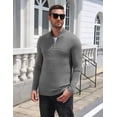 thumbnail image 5 of COOFANDY Men's Sweater Quarter Zip Pullover Casual Knit Cotton Long Sleeve Mock Neck Sweaters for Casual Outings Daily Work Business, 5 of 9