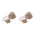 thumbnail image 3 of Qarigey 2 pack/lote sombrero transpirable para niños cómodo y fresco durante todo el día sombreros de paja y conjuntos de monedero gorra Type1 NO1, 3 of 6
