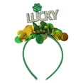 thumbnail image 1 of Tête de la Saint-Patrick Fête Festival Tête Verte Tête Colorée Rayée avec Pompon, 1 of 5