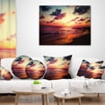 thumbnail image 4 of Designart Sea Sunset Landscape View - Seashore Throw Pillow - 12x20, 4 of 5