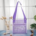 thumbnail image 5 of Panxico Home Textile Storage Children's Beach Shell Tool Storage Bag Shoulder Mesh Tote Bag Beach Bag Purple, 5 of 5