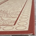thumbnail image 4 of Safavieh Courtyard Cooper Botanical Indoor/Outdoor Runner Rug, Natural/Red, 2'3" x 6'7", 4 of 10