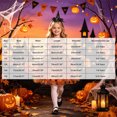 thumbnail image 3 of xaweyi Girls Halloween Pumpkin Witch Tutu Costume Sleeveless Spider Print Mesh Dress with Witch Hat Headband, 3 of 9