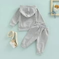 thumbnail image 5 of XBASW Newborn Baby Boys Hoodies Jogger Pants Sweatsuit Outfit Long Sleeve Sweatshirt Spring Fall 2PCS Set for 0-3 Years, 5 of 8