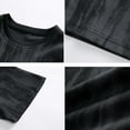 thumbnail image 3 of HOMADLES Mens Shirts Round Neck Stretch Solid Loose Soft Short Sleeve Black 3XL, 3 of 4
