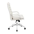 thumbnail image 3 of Zuo Director Confort Faux Cuir Chaise de Bureau en Blanc, 3 of 5