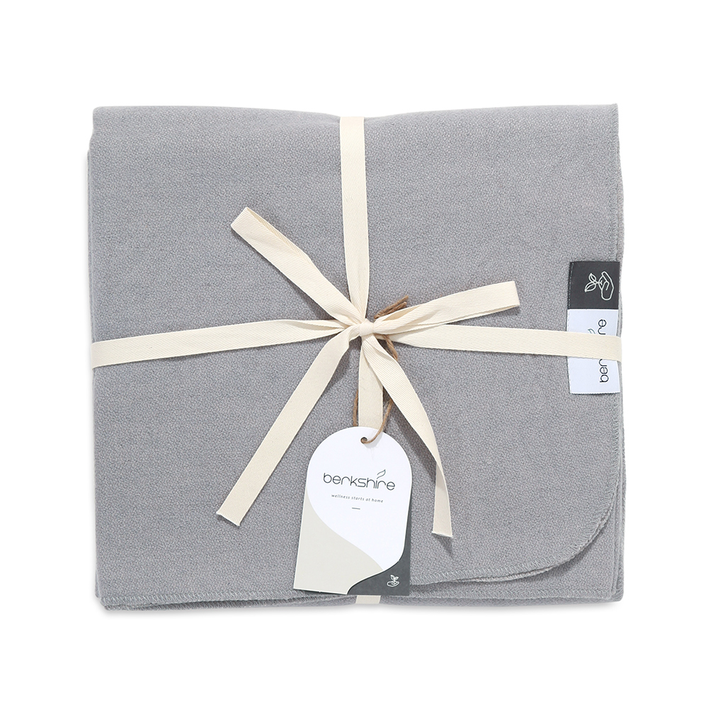 Berkshire Cashmere Wool Throw Blanket, Gray, Oversized Throw