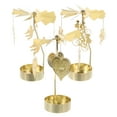 thumbnail image 1 of Shisuyan 3pcs Valentines Day Rotating Candle Holder Spinning Tea Light Candle Holder Romantic Desktop Candle Holder For Wedding And Party Decorations, 1 of 8