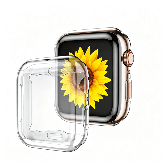 GJX for Case 40Mm Series 6 & 5 with Screen Protector, 3 Pack Transparent Tpu All-Around Protective Case for Iwatch Series 4 40Mm, Screen Protector 40Mm