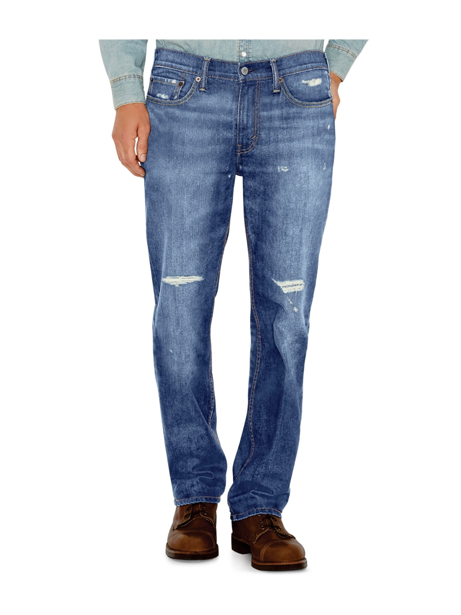 levi 514 ripped jeans