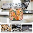 thumbnail image 6 of Yayeee Ashtray with Lid for Cigarette Smokeless Stainless Steel Home Ash Holder, Pink Cityscape Painting, 6 of 7