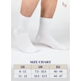 thumbnail image 6 of Hugh Ugoli Men's Diabetic Bamboo Ankle Socks, Seamless Toe, Non-Binding Top, 4 Pairs, White, Shoe Size 8-11, 6 of 7
