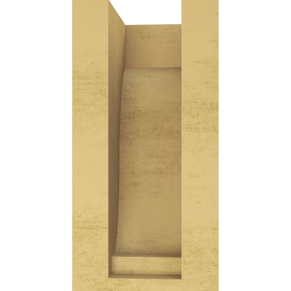 4"W x 4"D x 8"H Wide Van Buren Rough Cedar Woodgrain TimberThane Corbel, Primed Tan