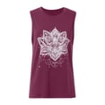 thumbnail image 5 of Trendfront Womens Mandala Flower Graphic Tank Top Crew Neck Sleeveless Top Floral Print Summer Tee Pullover Casual Daily T Shirts, 5 of 6