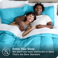 thumbnail image 4 of Bare Home 5-Piece Bed-in-a-Bag - Twin, Aqua with White Sheet Set, 4 of 8