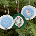 thumbnail image 4 of Jolly and Bright Hand Embroidery Ornaments Kit,Christmas Kit,Festival Ornament Kits, 4 of 6