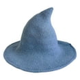 thumbnail image 5 of DFEK Cowboy Hat for Women Stylish Festival and Daily Wear Knitted Steeple Top Design Blue One Size, 5 of 6