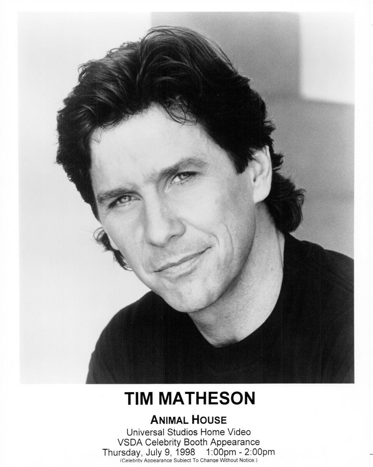 Tim Matheson veteran TV actor from Animal House The Quest 5x7 inch