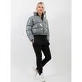 thumbnail image 3 of Chaqueta de algodón de otoño e invierno, chaqueta corta de algodón de mujer de metal brillante europeo y americano, 3 of 6