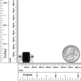 thumbnail image 5 of Gem Stone King 925 Sterling Silver Black Onyx and White Moissanite Engagement Ring for Women (6.63 Cttw, Gemstone December Birthstone, Emerald Cut 14X10MM, Size 9), 5 of 6