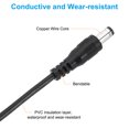 thumbnail image 4 of Uxcell 3Ft Male to Female 5.5x2.5mm DC Power Extension Cable, 4 Pcs 24AWG Wire Adapter Connector Charging Cord, Black, 4 of 6