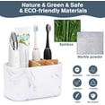 thumbnail image 5 of Toothbrush Holders for Bathrooms,  Marble Toothbrush Organizer,5 Slots Bamboo Toothbrush Holder  Electric Toothbrush Holder and Toothpaste Holder for Bathroom Countertop Accessories Storage, 5 of 5