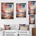 thumbnail image 4 of Designart "Dusk Clouds Fluid Ink View VI" Clouds Floater Framed Canvas Art Print, 4 of 5
