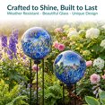 thumbnail image 2 of Sunnydaze Primary Color Burst 10" Glass Outdoor Gazing Globe, 2 of 11