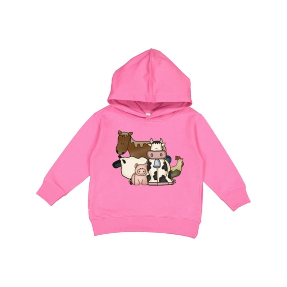 Inktastic Cute Horse, Sheep, Cow, Pig, and Rooster Farm Animals Toddler Hoodie
