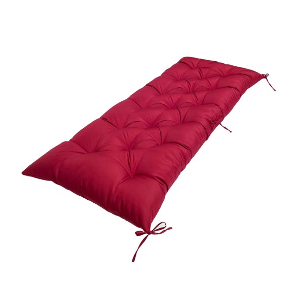 Yuarrent Cojín impermeable para banco para máxima comodidad y protección Cómodos cojines para sillas de exterior Juegos de muebles de jardín Vino tinto 100*50*8CM