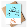 thumbnail image 1 of Dolphin Porpoise Thank You Cards Envelopes Blank Note, 1 of 3