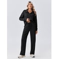 thumbnail image 4 of Pinspark Lounge Sets for Women Side Slit Sweatshirt Straight Leg Sweatpants with Pockets 2 Piece Matching Set Fall Fashion Sweatsuit Activewear Tracksuit, 4 of 6