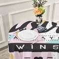 thumbnail image 6 of SKYSONIC Valentine Sign Round Tablecloth 60inch Indoor Wrinkle Free, Love Alaways Wins Circular Lace Table Cover Washable for Kitchen Dining Decor, 6 of 7