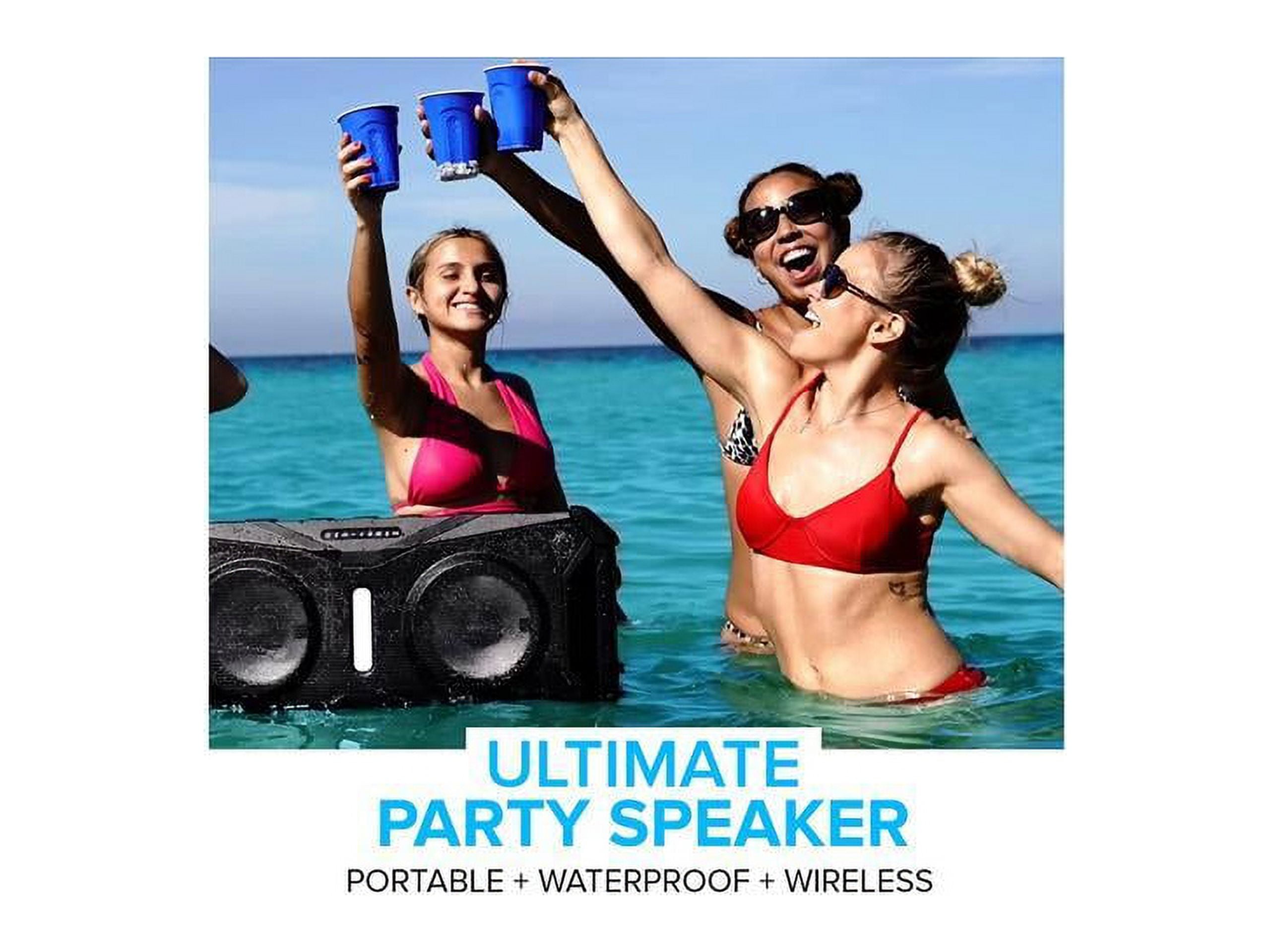 Gemini SOSP-8BLKGR SoundSplash Floating Dual 8" Bluetooth Speaker w/ LED Party Lighting