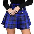 thumbnail image 1 of Button-Decorated Skirt Elegant Plaid Print Fashionable Soft And Breathable Polyester Material High Waist Pleated Skirt for Women, 1 of 5
