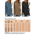 thumbnail image 2 of Grianlook Ladies T Shirt Long Sleeve T-shirt Solid Color Tee Women Casual Tops Plain Crew Neck Pullover Khaki S, 2 of 6