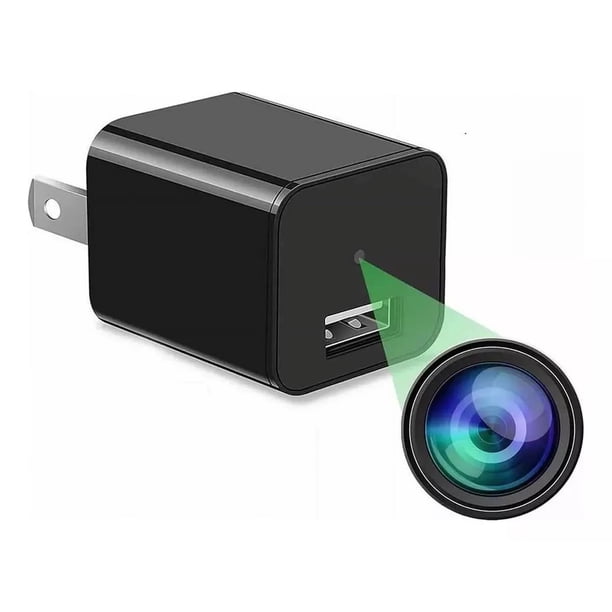 Mini Cargador Hd 1080p Usb Camara Video Portatil Con Wifi Color Negro
