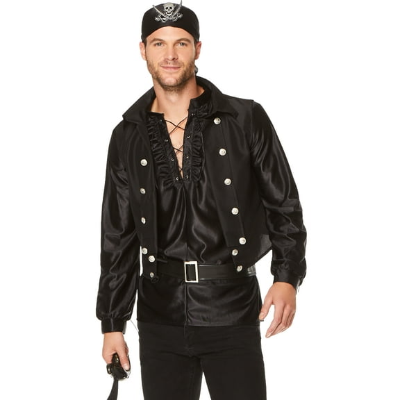 Karnival Costumes Black Skull Pirate Men's Costume X-Large 46-48