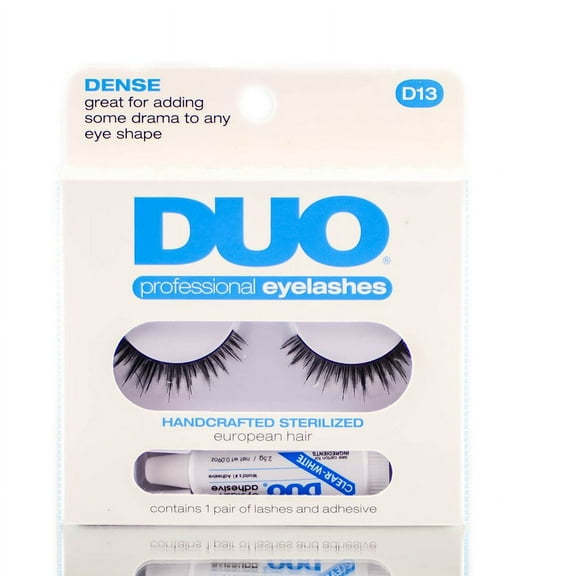 Dense - D13 , Duo Professional Eyelashes , Hair Scalp Skin Body - Pack of 2 w/ SLEEK Teasing Comb