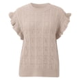 thumbnail image 4 of Afdoent Womens Blouses Tops For Women Trendy 2025 Casual Short Sleeve Spring Summer Pullover Shirts Sweaters Knit Tops Blouse Vacation Fashion Clothing 2026, 4 of 5