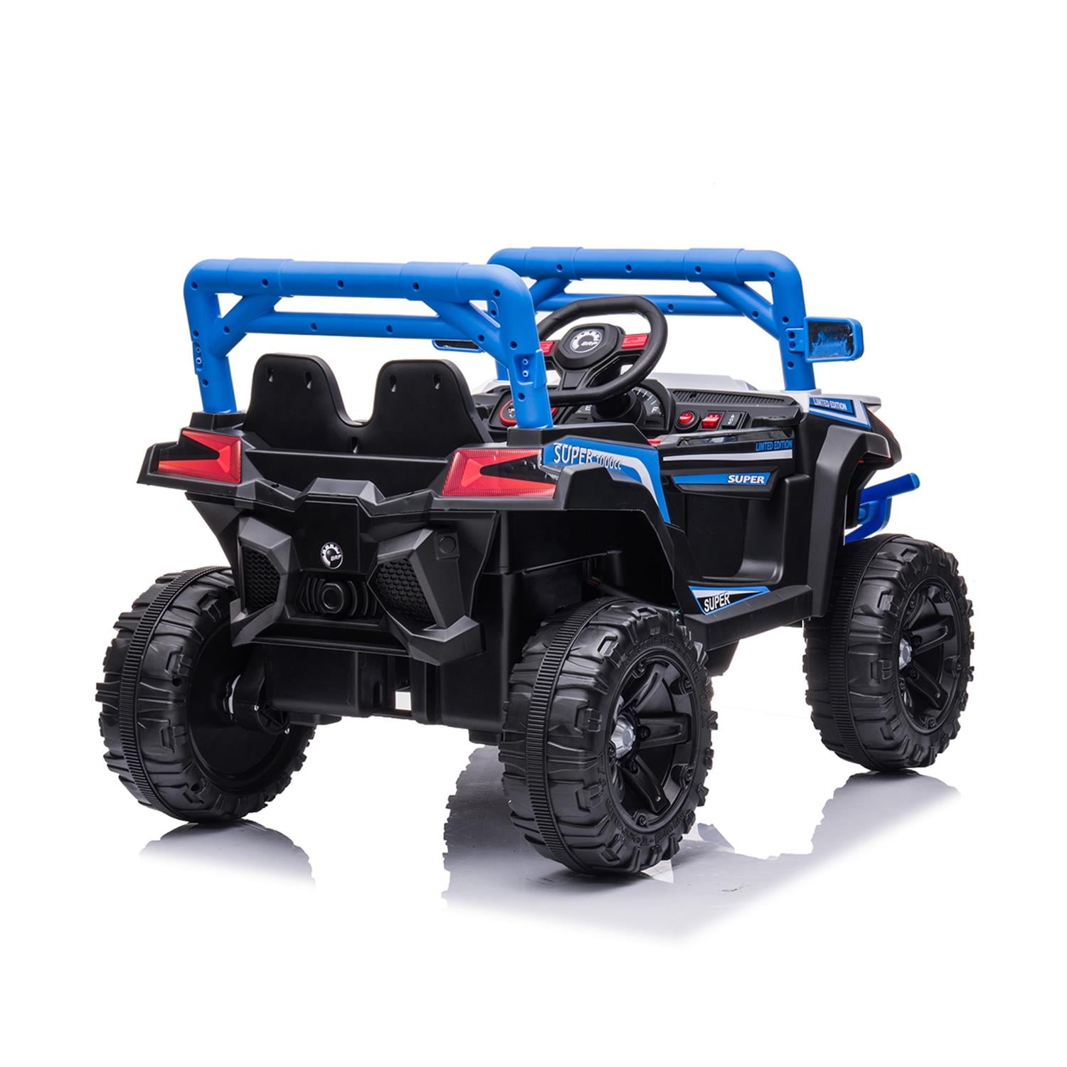 CIPACHO 12 V Power Buggy Kids Ride On Truck UTV with Remote Control Electric Car Toys Off-Road UTV Vehicle, 4 Shock Absorbers, Blue CIPACHO 12 V Power Buggy Kids Ride On Truck UTV with Remote Control Electric Car Toys Off-Road UTV Vehicle, 4 Shock Absorbers, Blue