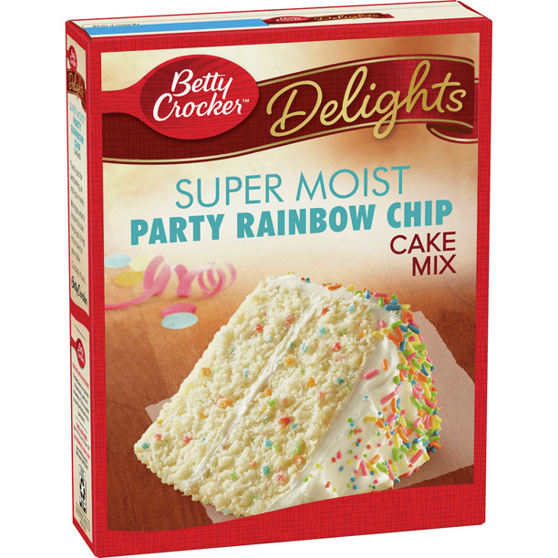 Betty Crocker Super Moist Rainbow Chip Cake Mix, 15.25 oz - Walmart.com ...